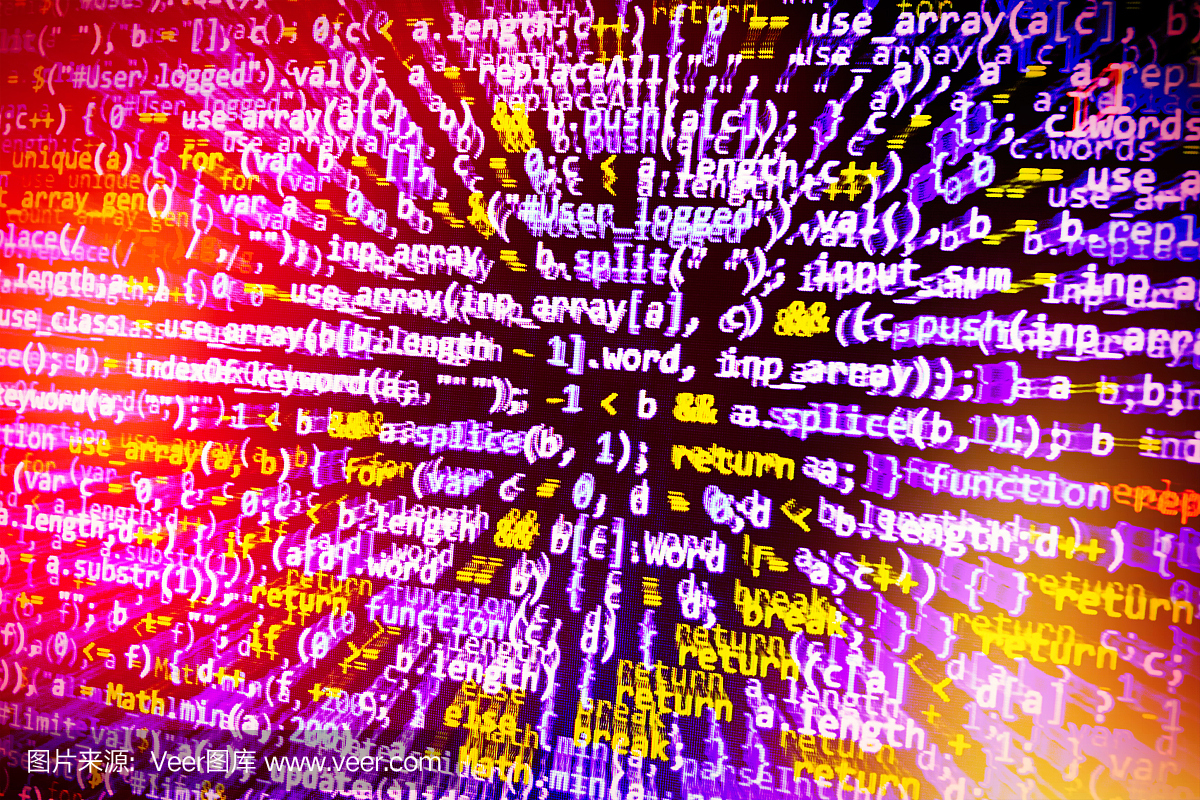 軟件開發人員編程代碼在計算機上